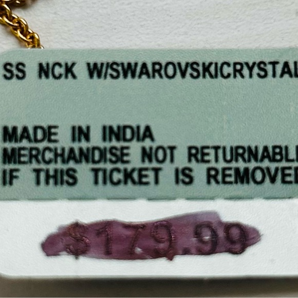 STERLING  Y Necklace with SWAROVSKI Crystals FREE SHIPPING - Picture 3 of 4